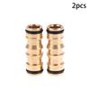 1/2/3Pcs 2 Way Garden Brass Hose Connector Joiner Coupler Watering Water Pipe Tap Male Water Pipe Repair Extension Joints