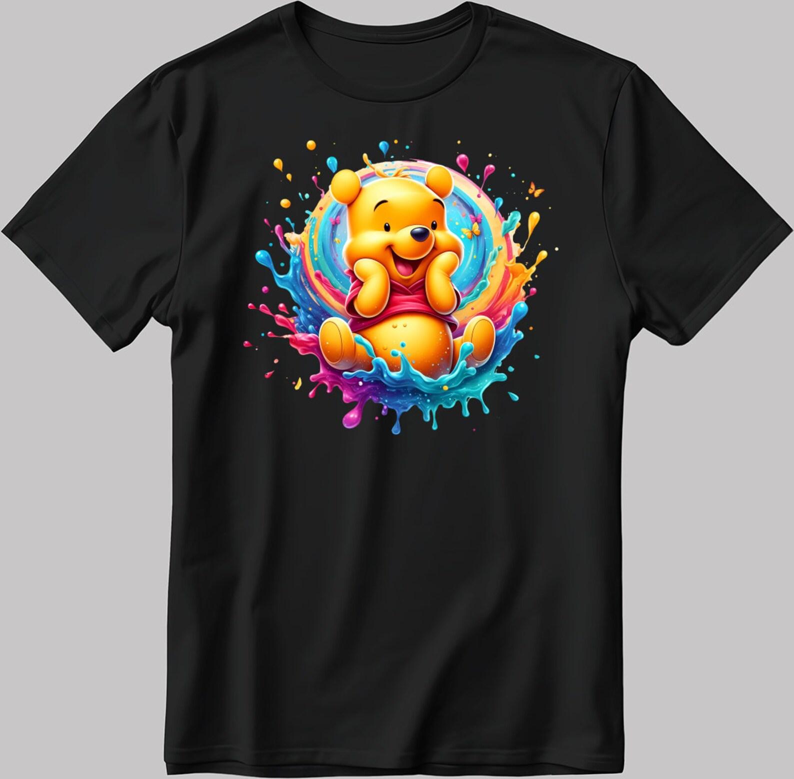 Winnie the Pooh T-Shirt: Colorful Bear Graphic Tee S
