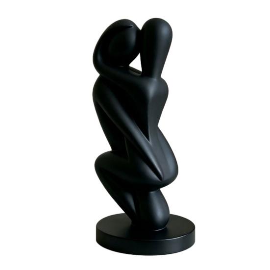 Three-dimensional Effect Statue 3D Printed Hugging Couple Sculpture, Abstract Embrace Figurine with Smooth Curves, Minimalist Balanced Weight Ornament