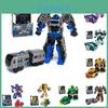 Robô Carro Transformador Mech Figura de Ação Brinquedo Desenho Animado Colecionável Com Montagem Quebra-Cabeça Material Plástico