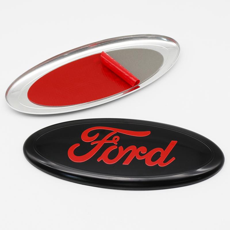 Ford 22.5cm Aluminum Car Front Logo Sticker Cover The Original Car Logo For Focus Fiesta Mondeo F150 Ranger Fusion Kuga Badge