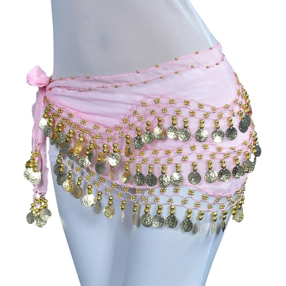 Belly Dance Hip Scarf Wrap Belt Tribal Sash Skirt  128 Coins