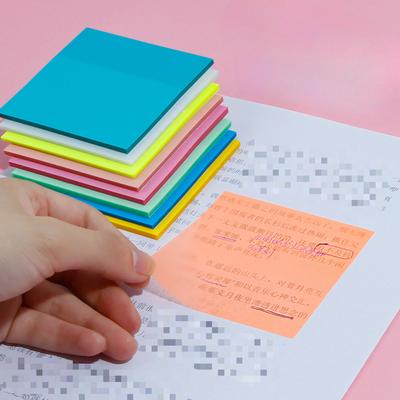 50 hojas de notas adhesivas transparentes para mascotas, Bloc de notas impermeable, Mini Bloc de notas para estudiantes, papelería para el personal, cuaderno portátil