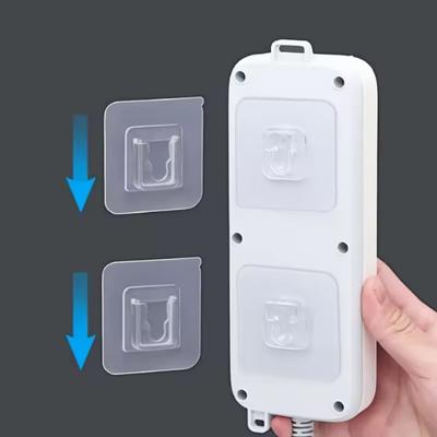Double-Sided Self Adhesive Wall Hooks Strong Sticky Transparent Traceless Kitchen Bedroom Wall Hook Storage Holders Wholesale