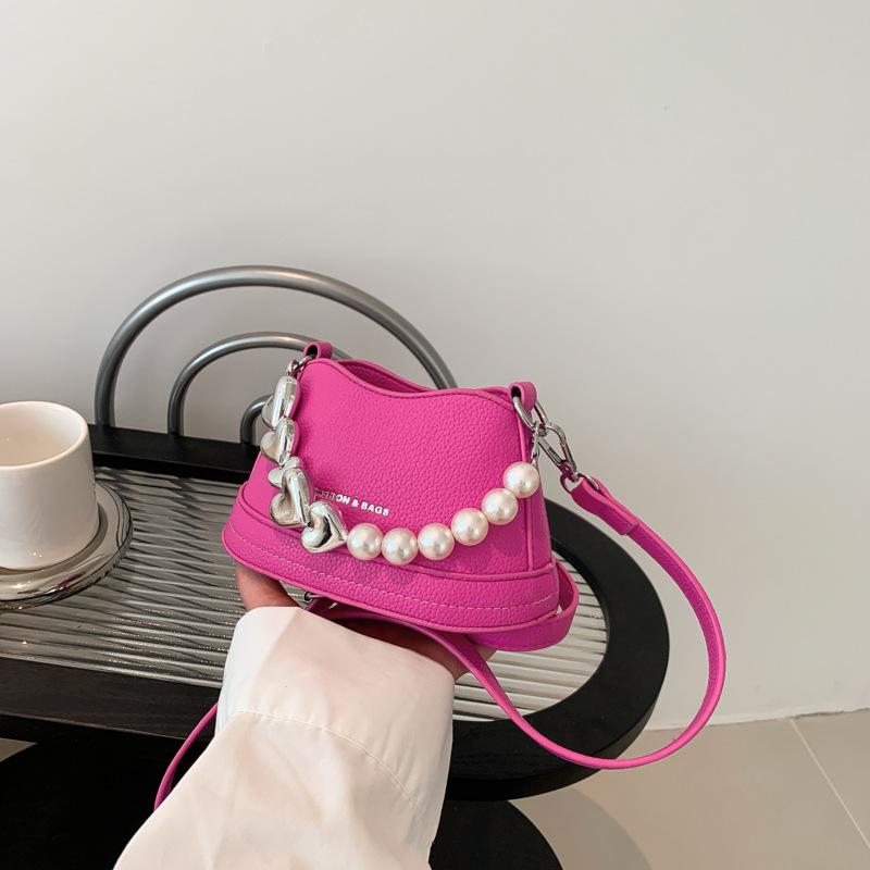Women's Shoulder Bag  Summer New Fashion Love Pearl Mini Handbags Luxury Versatile Crossbody Small Bags for Party