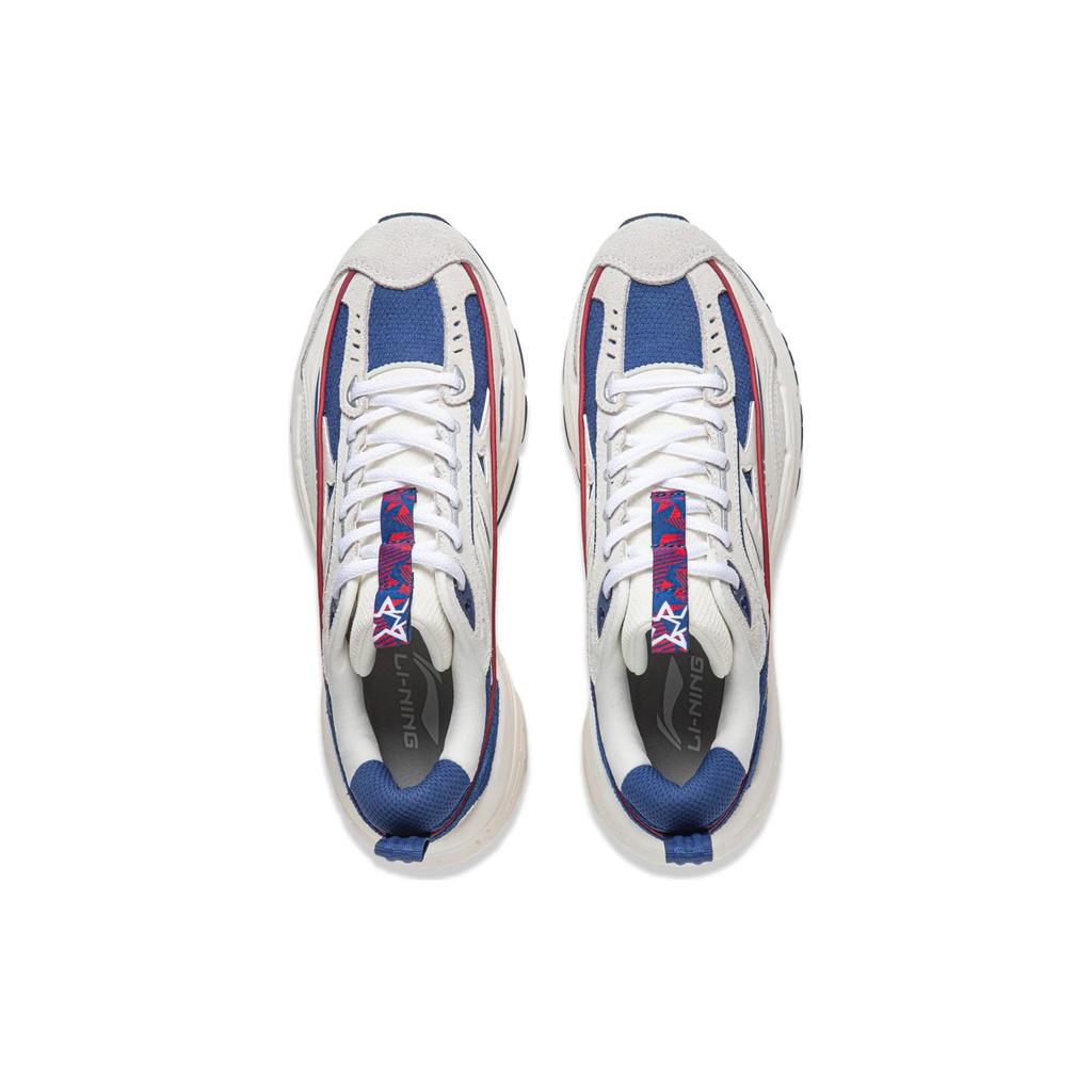 Li Ning Comet LITE Yi Star LITE Cushioning Slip Resistant Low Top Casual Shoes Men's White Blue AGCT503-2