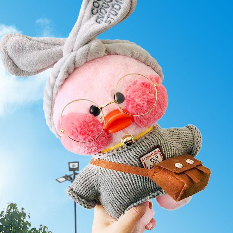 Cafe 30cm Lalafanfan Mimi Yellow Duck Costume Wearing Plush Toys Stuffed Doll