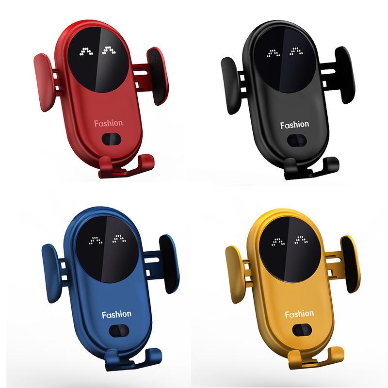 S11 Wireless Car Charger: Smart Infrared Clip, Fast Charging Phone Holder Red (small gift box + air vent clip)