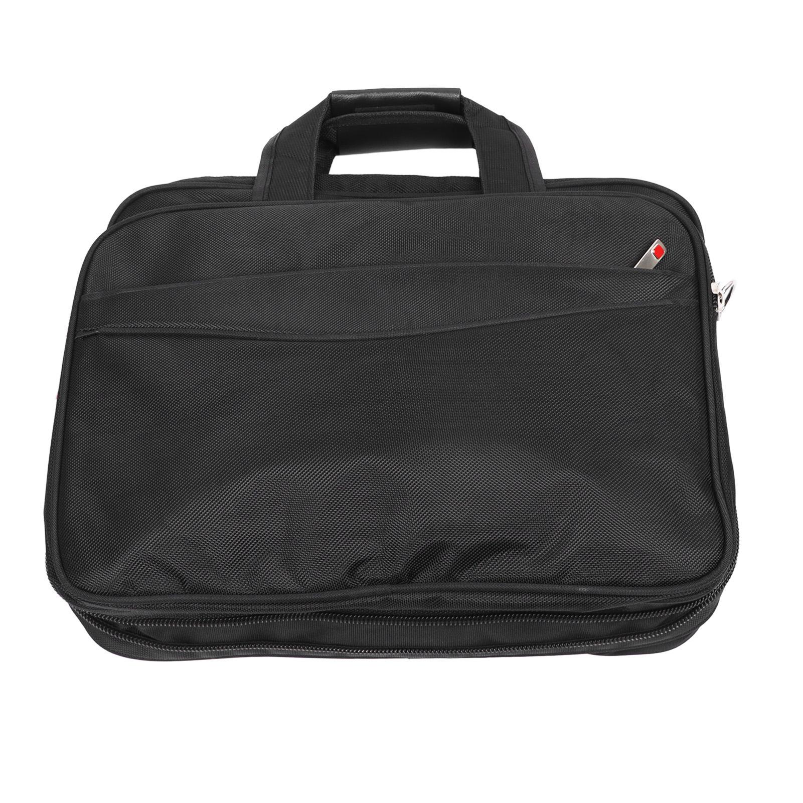 Black 15 Inch Business Laptop Shoulder Bag Office Travel Water Repellent Expandable Laptop Briefcase Black 15 Inch