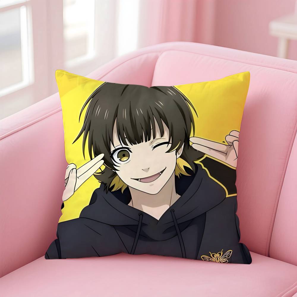 

Аніме Спорт B-BLUE LOCK Бачіра Мегуру Наволочка Комфорт Диван-ліжко Шовковиста Елегантна Невидима Застібка-блискавка Декоративна Подушка на Замовлення Ков 24x24Inch