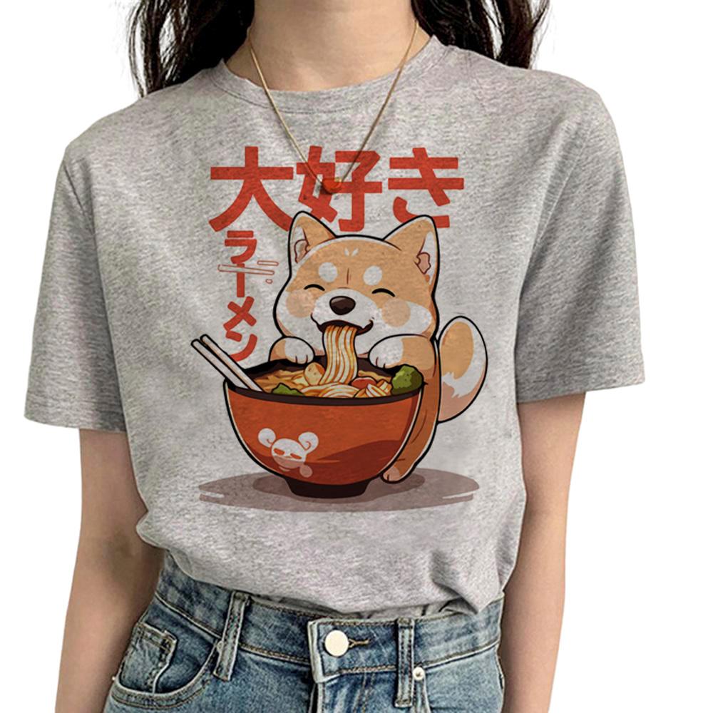Shiba Inu t shirt Women harajuku streetwear comic tshirts feUnisex Japanese 2000s anime clothing