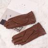 Thicken Full Finger Mittens PU  Gloves Fashion Women Leather Gloves  Girl