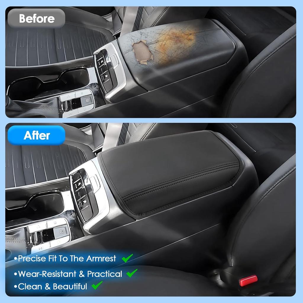 2024 2025 2026 Tucson Accessories Center Console Cover For Hyundai Tucson (SE/SEL/SEL Convenience/XRT/N Line/Limited), Waterproof&Comfy Leather