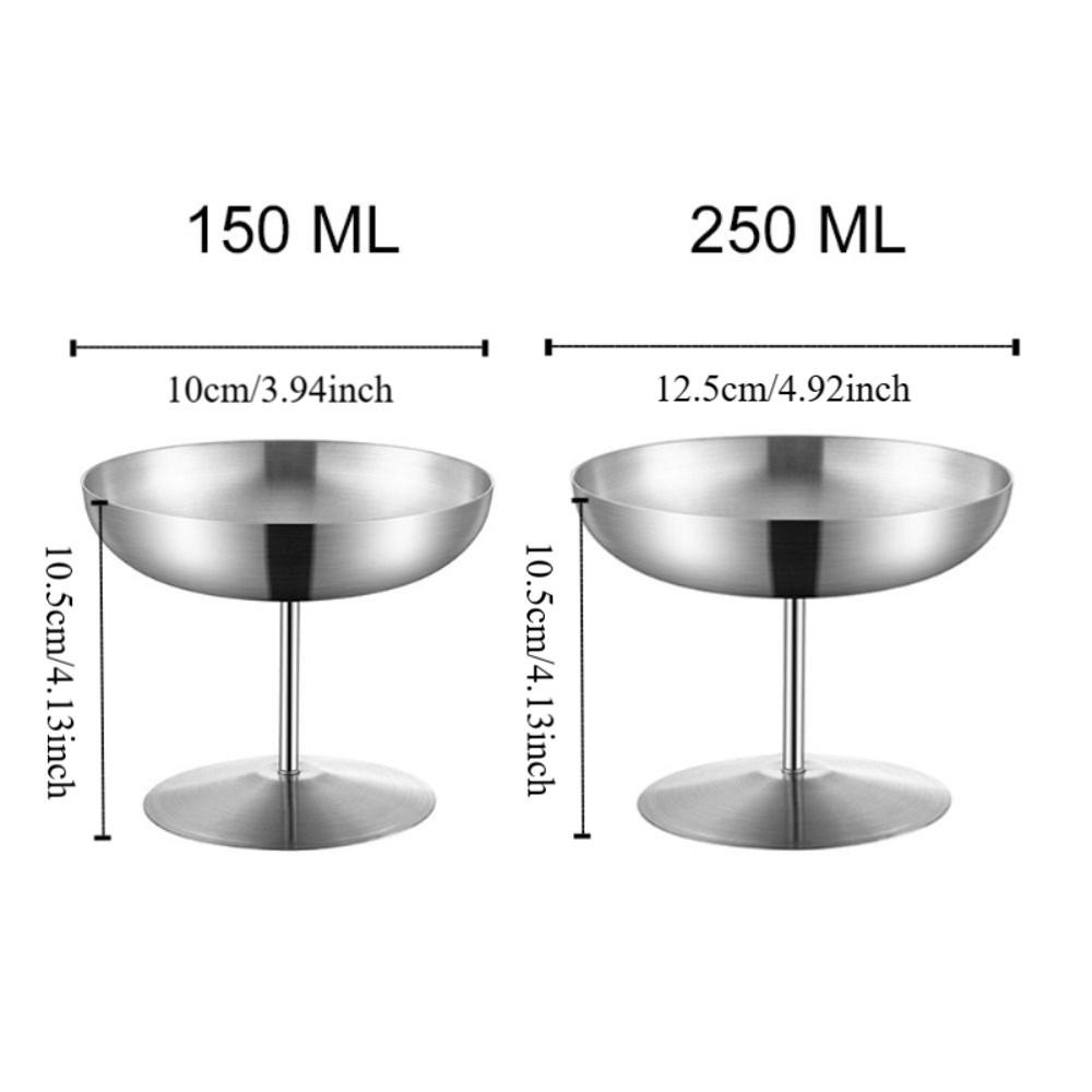 Rust-proof Goblet Stainless Steel Pudding Cup Durable Dessert Cup Bar