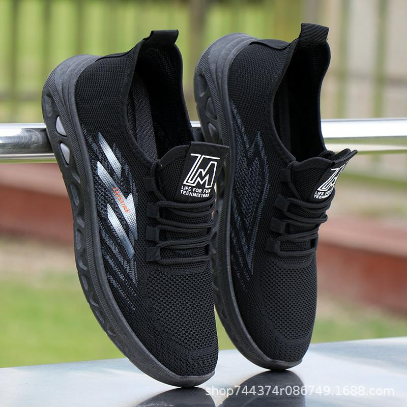 Spring and Autumn Mesh Shoes Breathable Sports Shoes Light Casual Shoes Deodorant Non-slip Canvas Shoes Casual