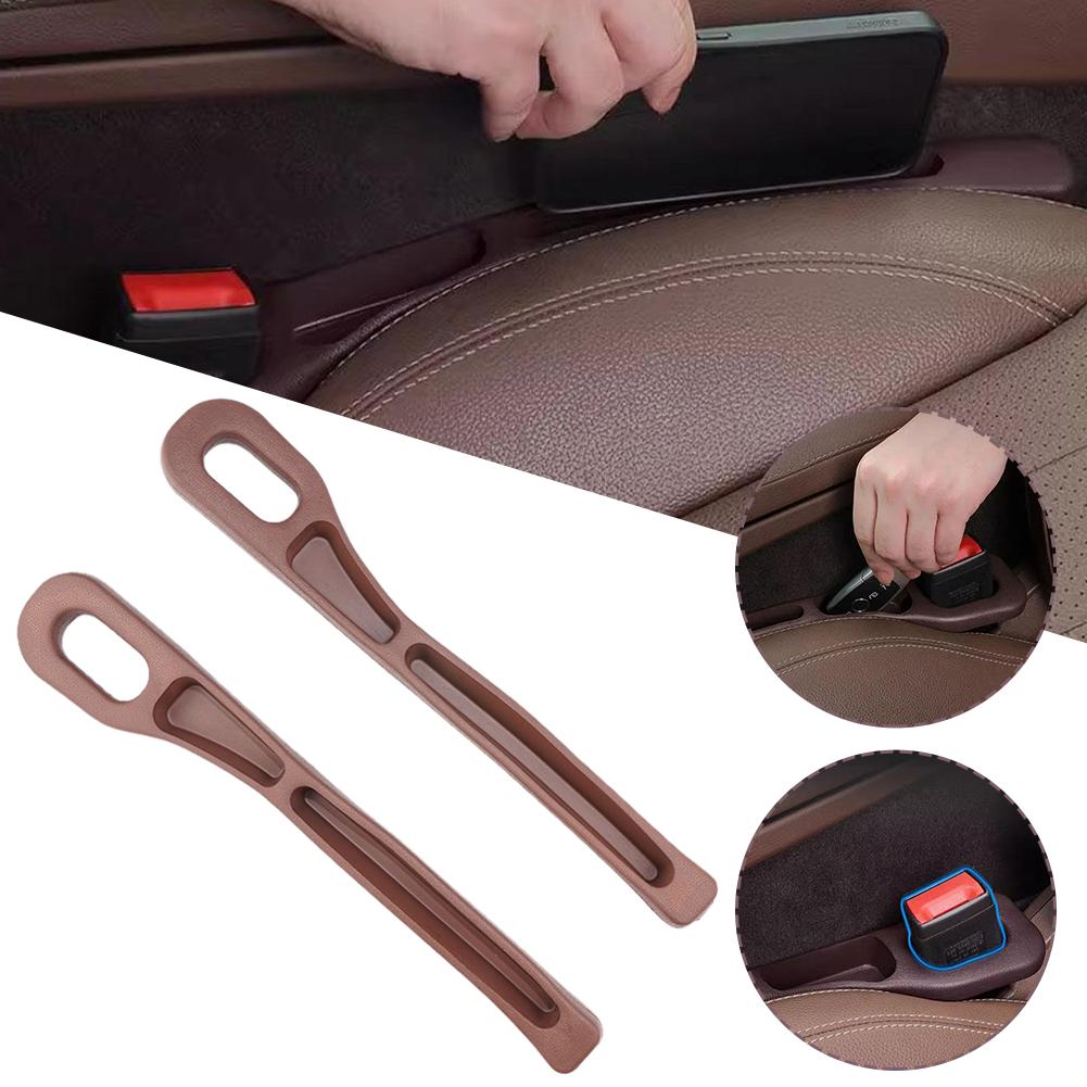 1Pair Car Seat Gap Stuff Side Seam Universal PU Car Gap Filler Leakproof Seat Gap Storage Organizer Car Interior Accessories