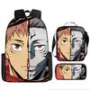 Zaino Scolastico Anime Jujutsu Kaisen per Bambini e Ragazzi Leggero in Tessuto Oxford Borsa a Doppia Tracolla con Schienale Imbottito