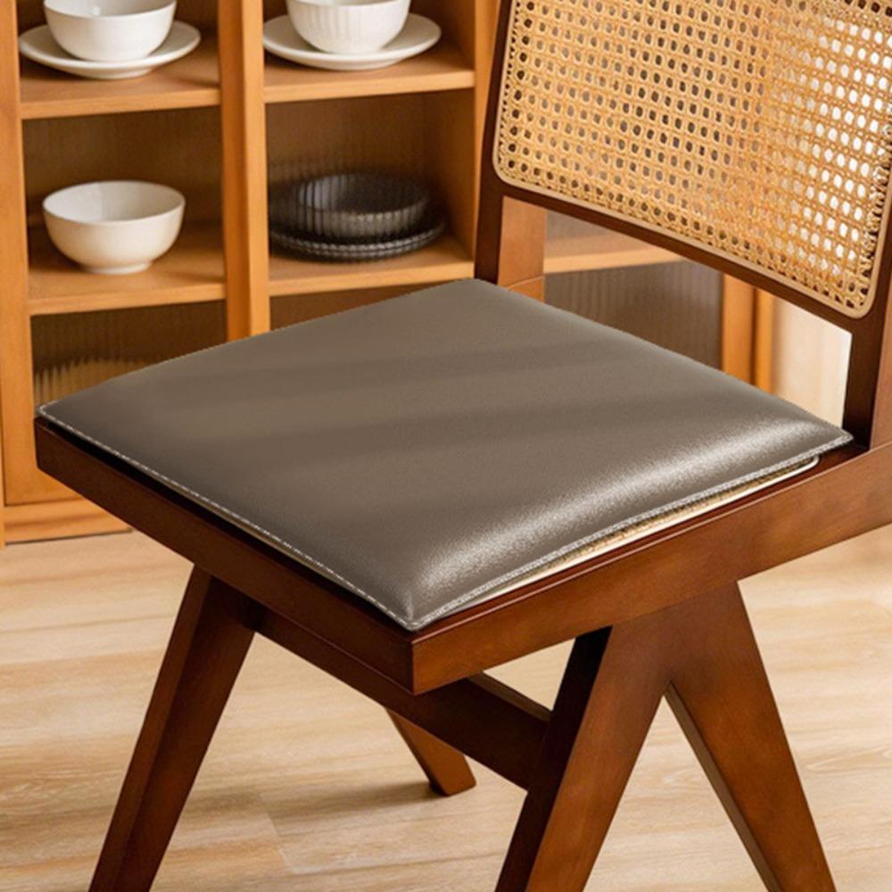Cuscino per Seduta in Pelle 40×40cm Spessore 3cm Cuscino ad Alta Resilienza Cuscino in Schiuma Viscoelastica Pelle PU Cuscino per Sedia da Pranzo