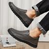 Men's Hand-stitched Leather Shoes Outdoor Casual Sneakers Large Size 39-46