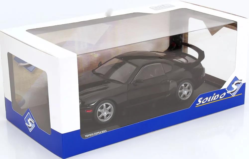 Solido Scale Toyota Supra A80 1993 Black Diecast Model S1807606 1/18 Car, [Used]