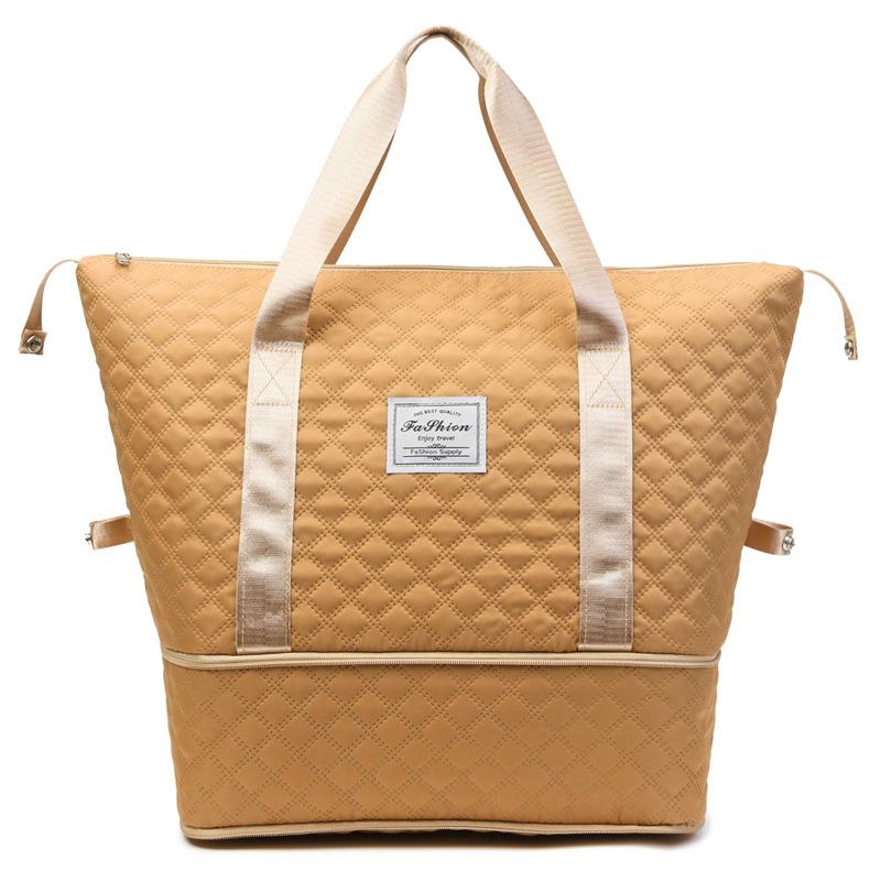 Dry and Wet and Dry Leisure Fitness Bag Short-distance Outings with Large Capacity Expandable Diamond Luggage Bag Can Be Used To Pull Rod