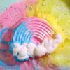 Bath Bomb Cloud Shaped Mango Scented Foaming 95g