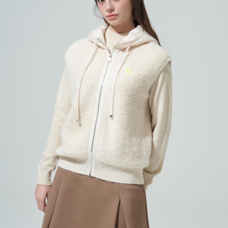 Blu Dot Soft Boucle Zip Hoodie Vest Iv