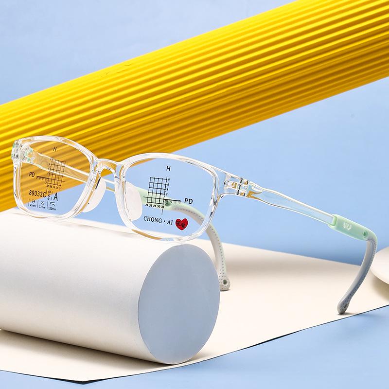 Unbreakable Kids' Silicone Myopia Glasses - Anti-slip, Transparent Frames for Boys and Girls, Prescription-Compatible