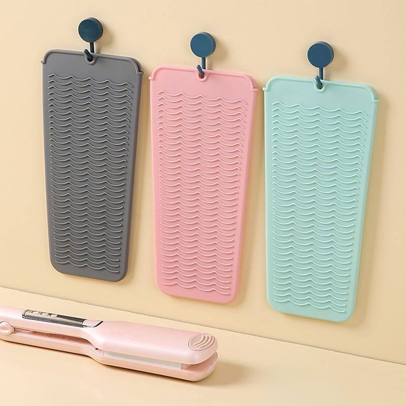 New 1Pc Multifunctional Silicone Heat Resistant Pad Insulation Mat For Hair Straightener Heat Curling Stick Curler Flat Irons