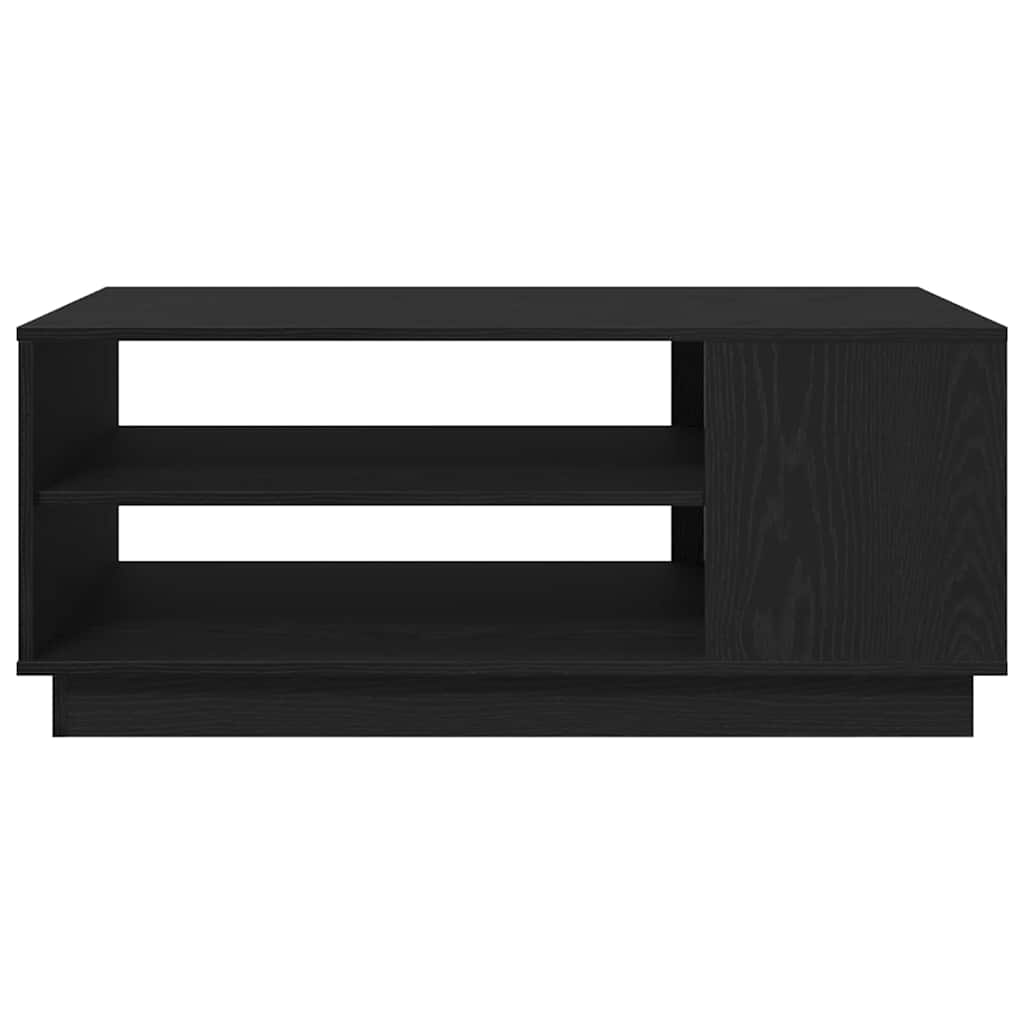 Coffee Table Black Oak Look 102 X 55 X 43 Cm Engineered Wood