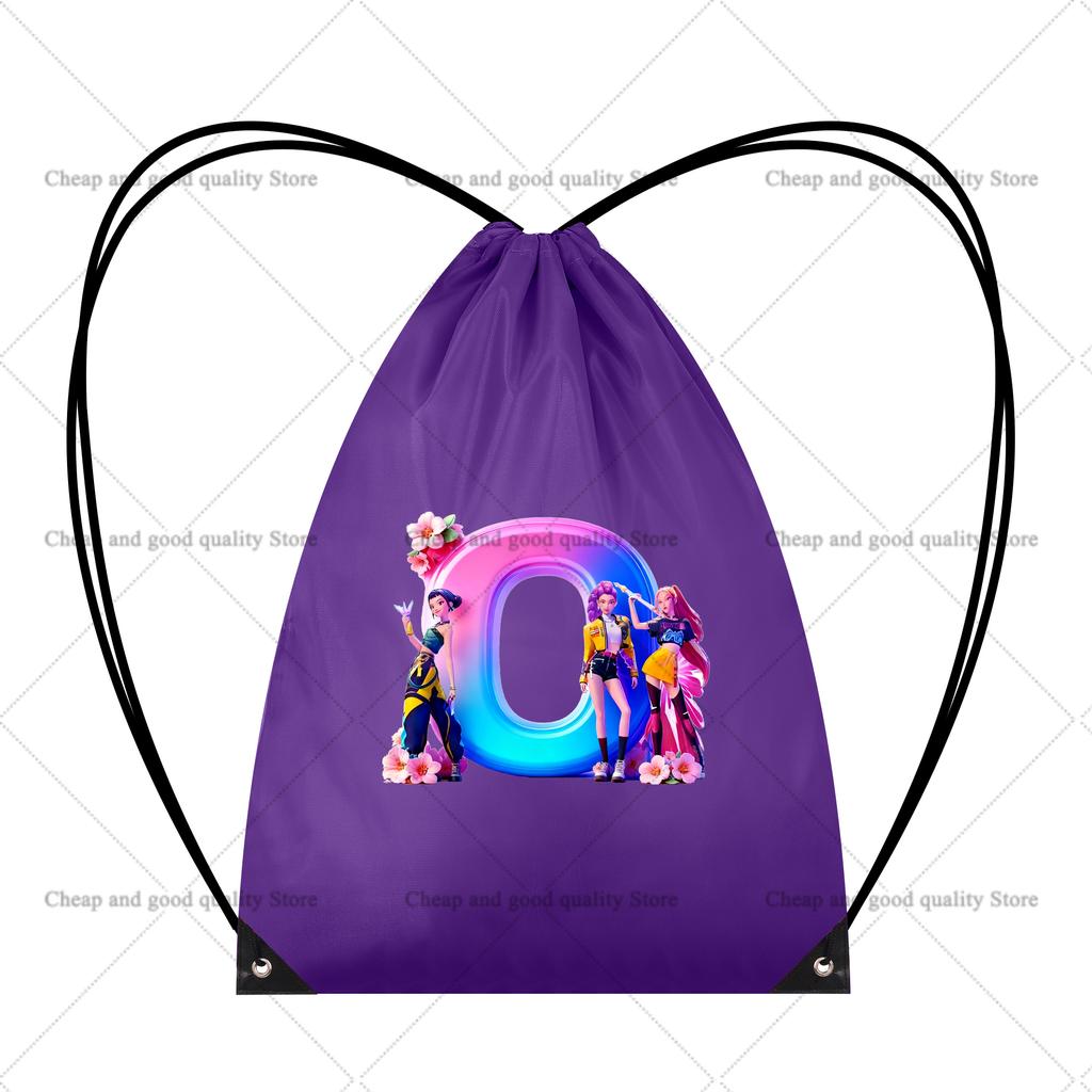 KPop Demon Hunters Bundle Pocket Drawstring Backpack Youth Fashion Large Capacity Sport Bag Cartoon Gift Bags Cycling Knapsack Kid Friendly