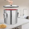 12L 304 Stainless Steel Cereal Container Metal Kitchen Rice Oil Storage Bucket For Storing Dry/Wet Foods Such As Rice, Flour