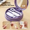 Multifunctional Double-layer Dental Brace Cleaning Storage Box, Portable and Sealed Denture Cleaning Box, Round Elastic Lifting Dental Brace Box