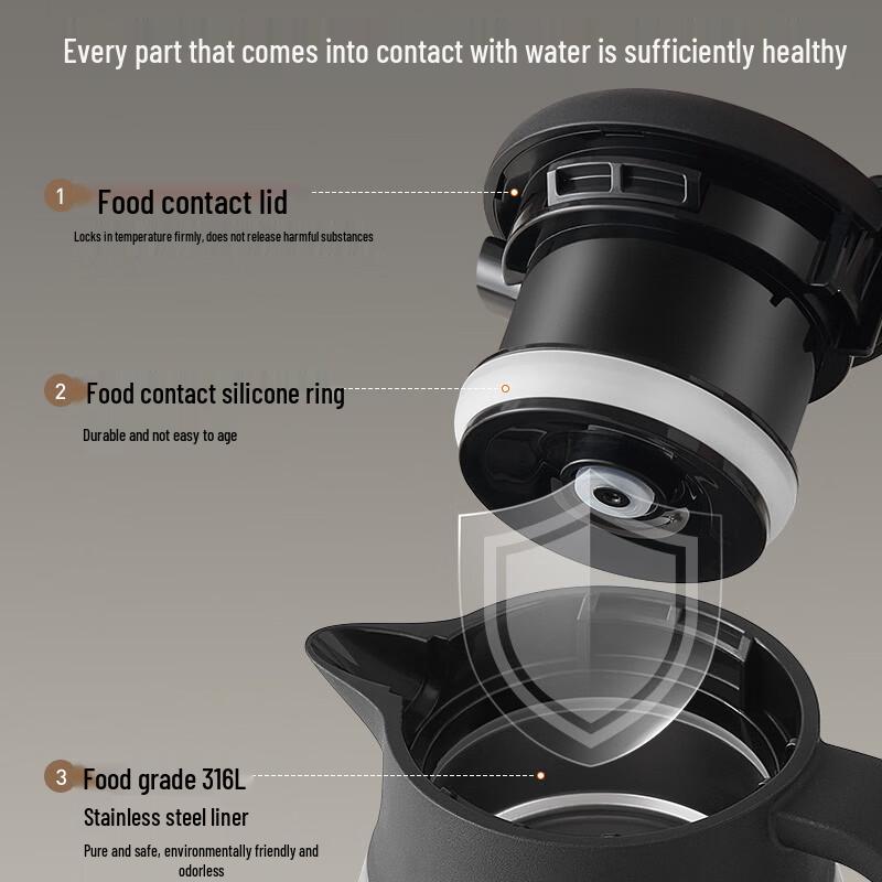 Joyoung 2.3L Pure Titanium Vacuum Insulated Thermos