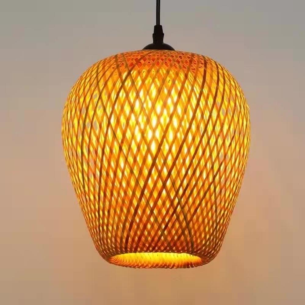 

Classic Handwoven Bamboo Chandelier, Natural Rattan Woven Multi-Light Pendant Lamp for Luxurious Living Room & Bedroom Ceiling