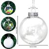 15 Pcs DIY Clear Fillable Balls Ornament, 2.36Inch Transparent Ornaments Shatterproof Christmas Balls for Christmas Wedding Birthday DIY Crafts