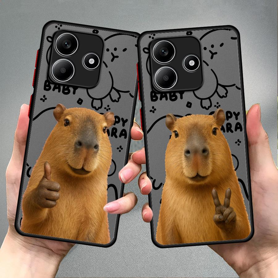 Capybara Cute Fashion Funda Back Phone Cover Case for Xiaomi Redmi Note 14 14C 9S 13C 12 A4 13 Pro Plus 11 10