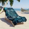 1pc Bohemian Style Beach Towel,Quick-Dry Microfiber,Sea Turtle & Coral Reef Print,Durable Sunscreen Washable Square Towel