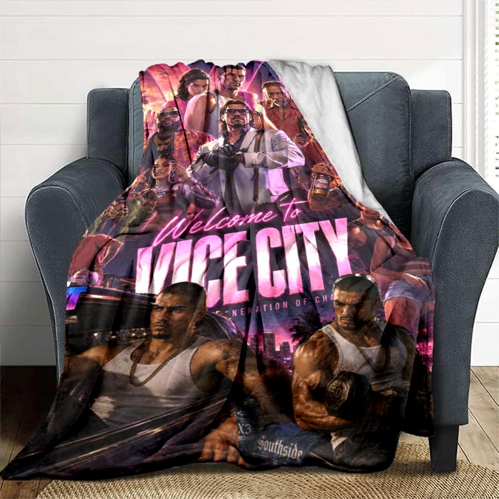 Gta Blanket Comfortable Perfect for Chair Livingroom Picnics for All Seasons Warmthful Decor Birthday Christmas Gift Blanket