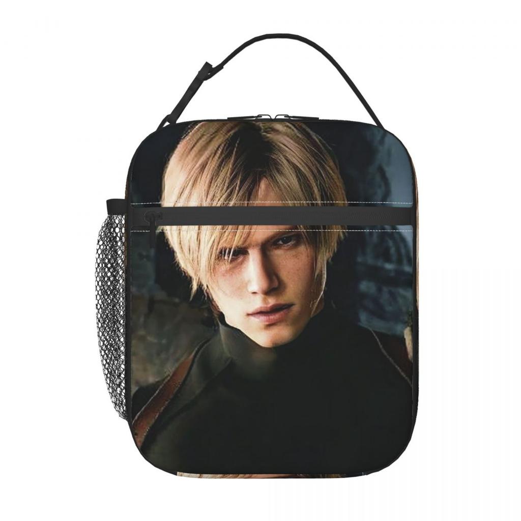 Resident Evils Leon Kennedy Game Insulated Lunch Bag for Women Children Leakproof Food Boxes Thermal Lunch Box Tote