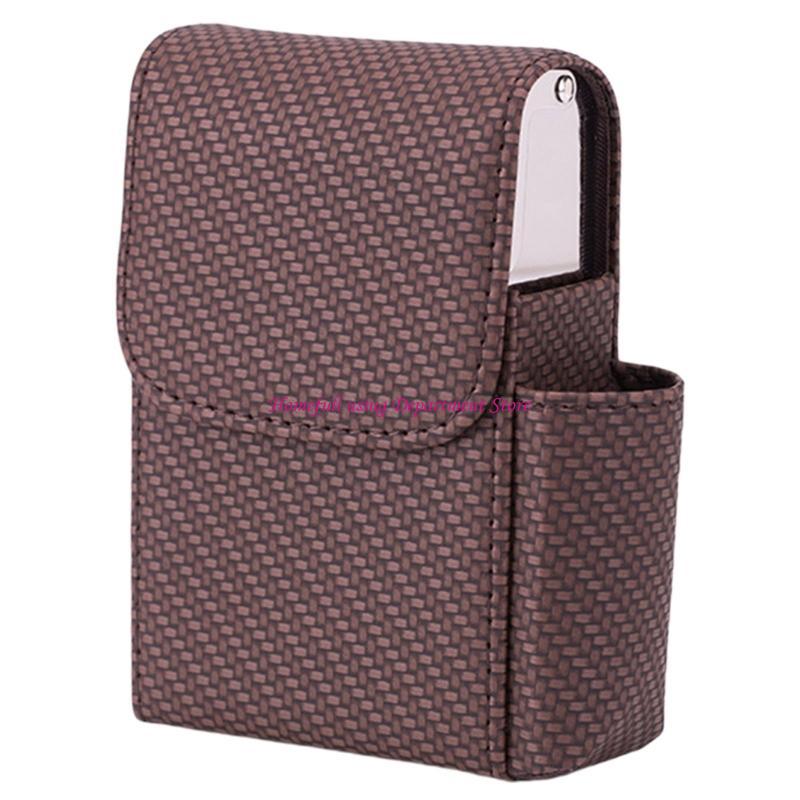 PU Leather Cigarettes Storage Case Portable Holder Pocket Multifunctional Cigarettes for Daily Use