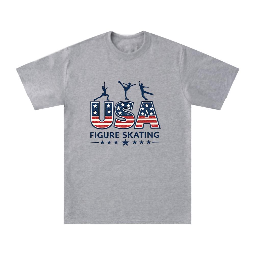 Alysa Liu 2026 Milan Olympics Figure Skating Tees Sports Portrait Pure Cotton Breathable T Shirts Gift for Youth Clothing Unisex