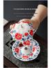 Blue & White Porcelain Umbrella Tea Strainer: Ceramic Tea Filter for Tea Ceremony & Table Decorations.
