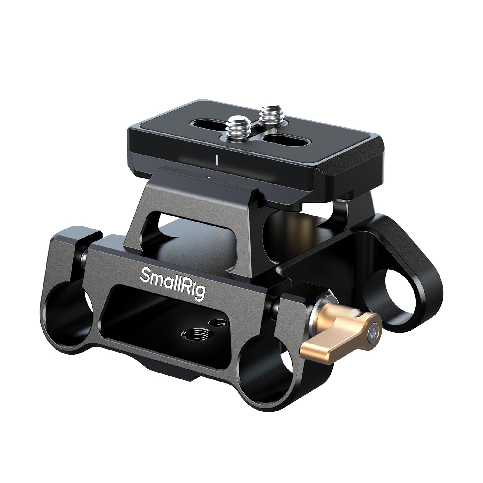 SmallRig Universal Mount Plate Kit with Dual 15mm Rod Clamp Built-in Arca-Swiss Quick Release Plate 1/4-20 and 3/8-16 Screw Holes 5365