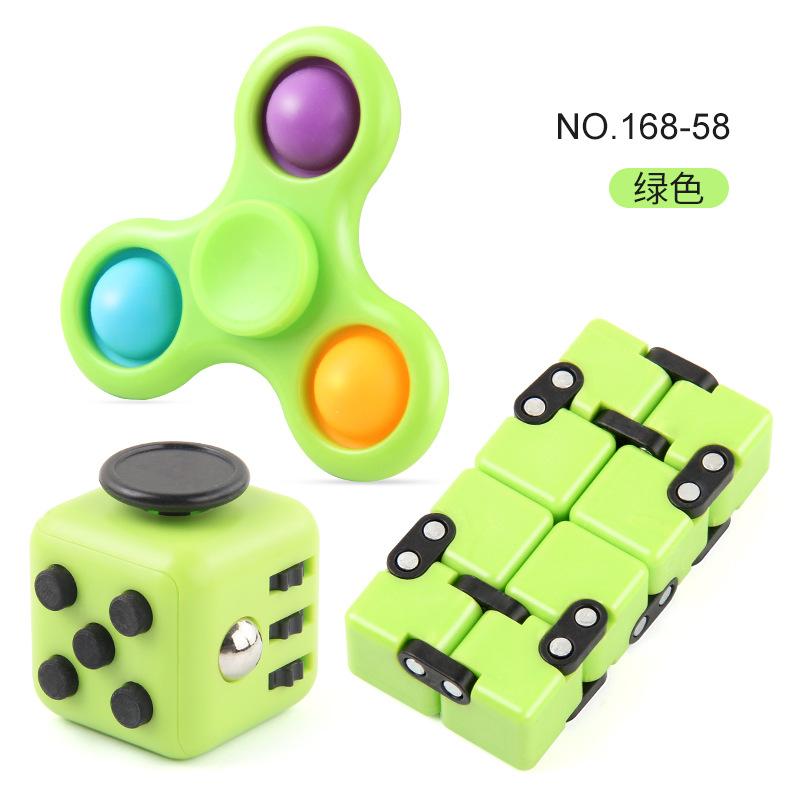 New And Strange Toys, Infinity Rubik'S Cube Decompression Dice Exterminator Pioneer Fingertip Gyro Bubble Music 3-Piece Set
