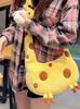 Borsa a Spalla Peluche Animale Giraffa con Chiusura a Zip per Uso Quotidiano Casual