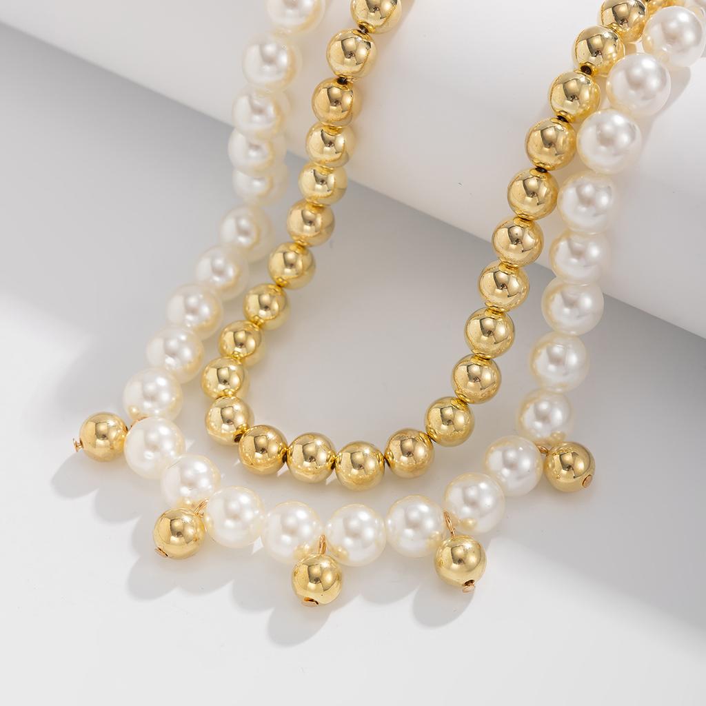 Imitation Pearls CCB Beaded Chokers Necklace Women Summer Beach Boho Starfish Conch Pendant Jewelry Accessories