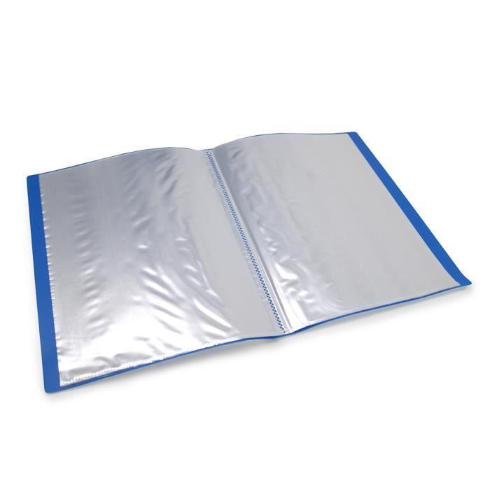 Protège documents - waytex - 931335b - 120 vues - 60 pochettes - bleu