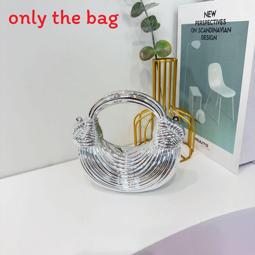 

Acrylic Lunar New Year Bag With Chain Handle For Daily Use серебряный