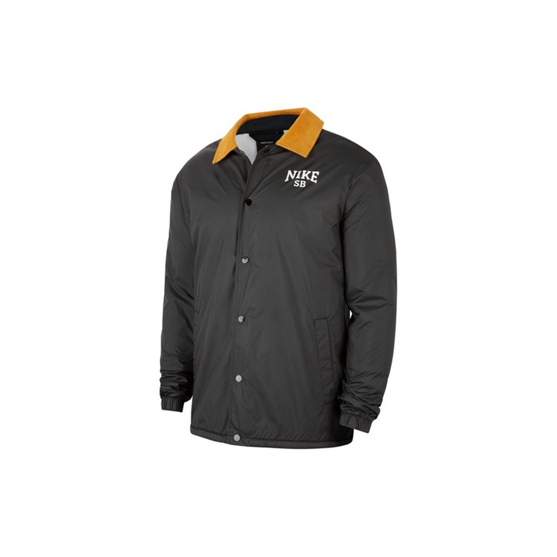 Nike SB logo Printing Fleece Lined Stay Warm corduroy Colorblock Skateboard Jacket Black Men s CK5447-010 S